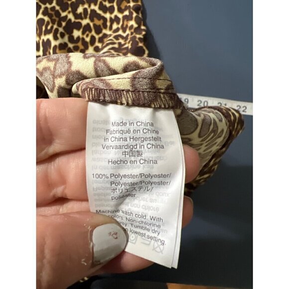 NEW J.Crew Womens Leopard Print Long Sleeve Shift Dress Size 6 - Picture 4 of 10